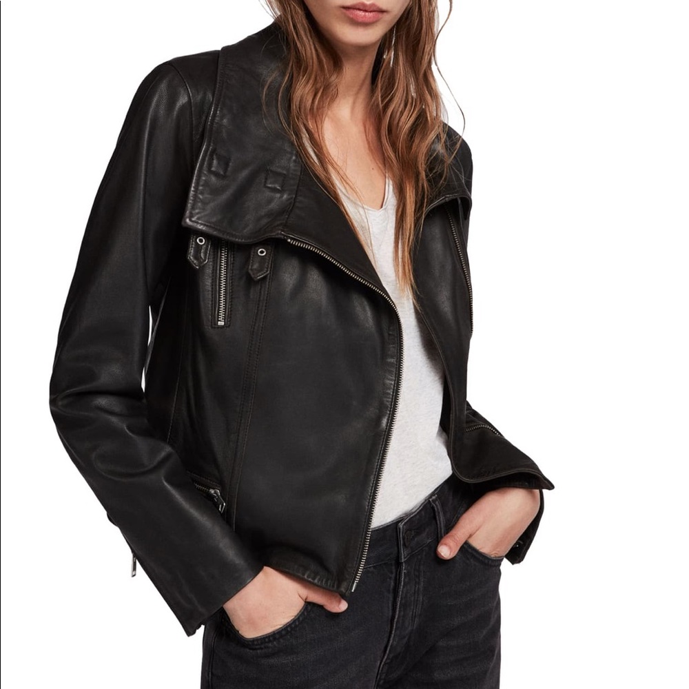 ALLSAINTS Bales Leather Biker Jacket